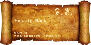Herczig Márk névjegykártya